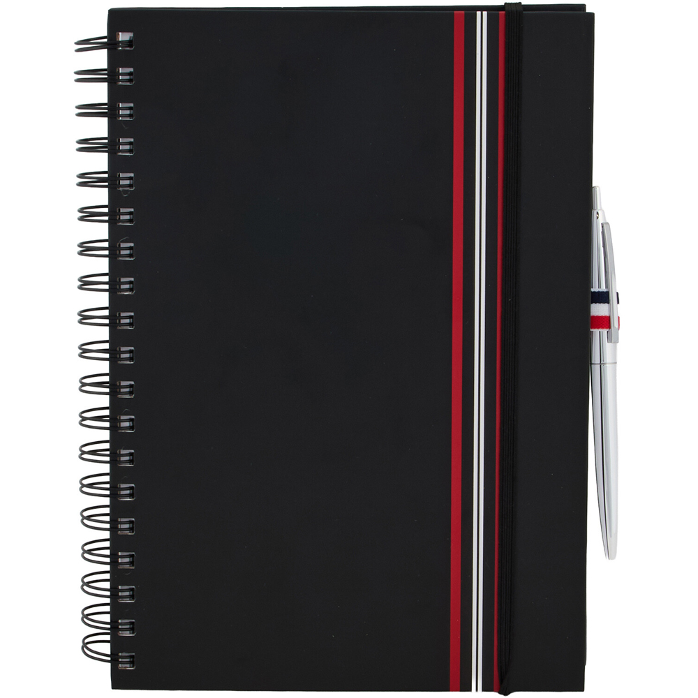 Red and Black Stripe- B5 NB & Pen Image 3