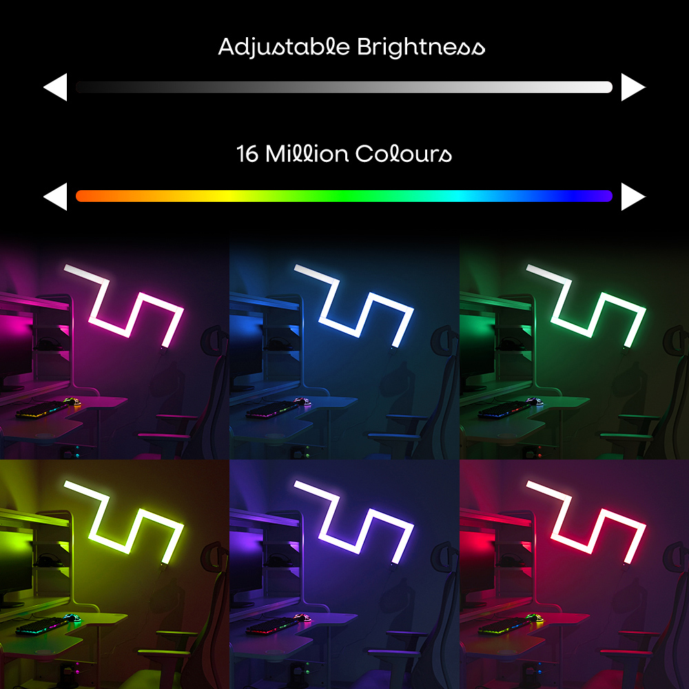 ValueLights Smart App-Control Music Sync Wall Gaming Light Bar Kit Image 5