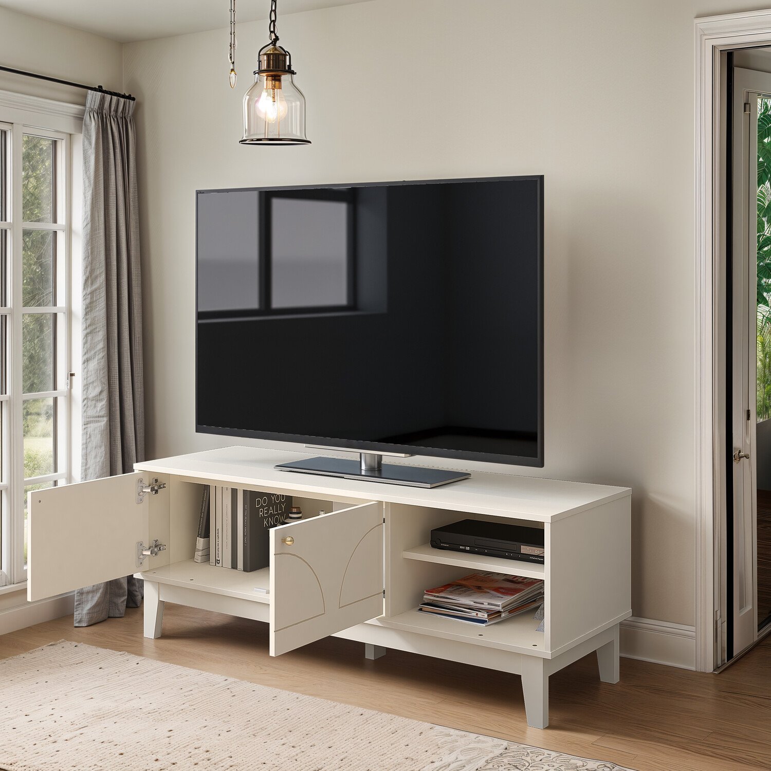 Florence TV Unit - Ivory Image 3