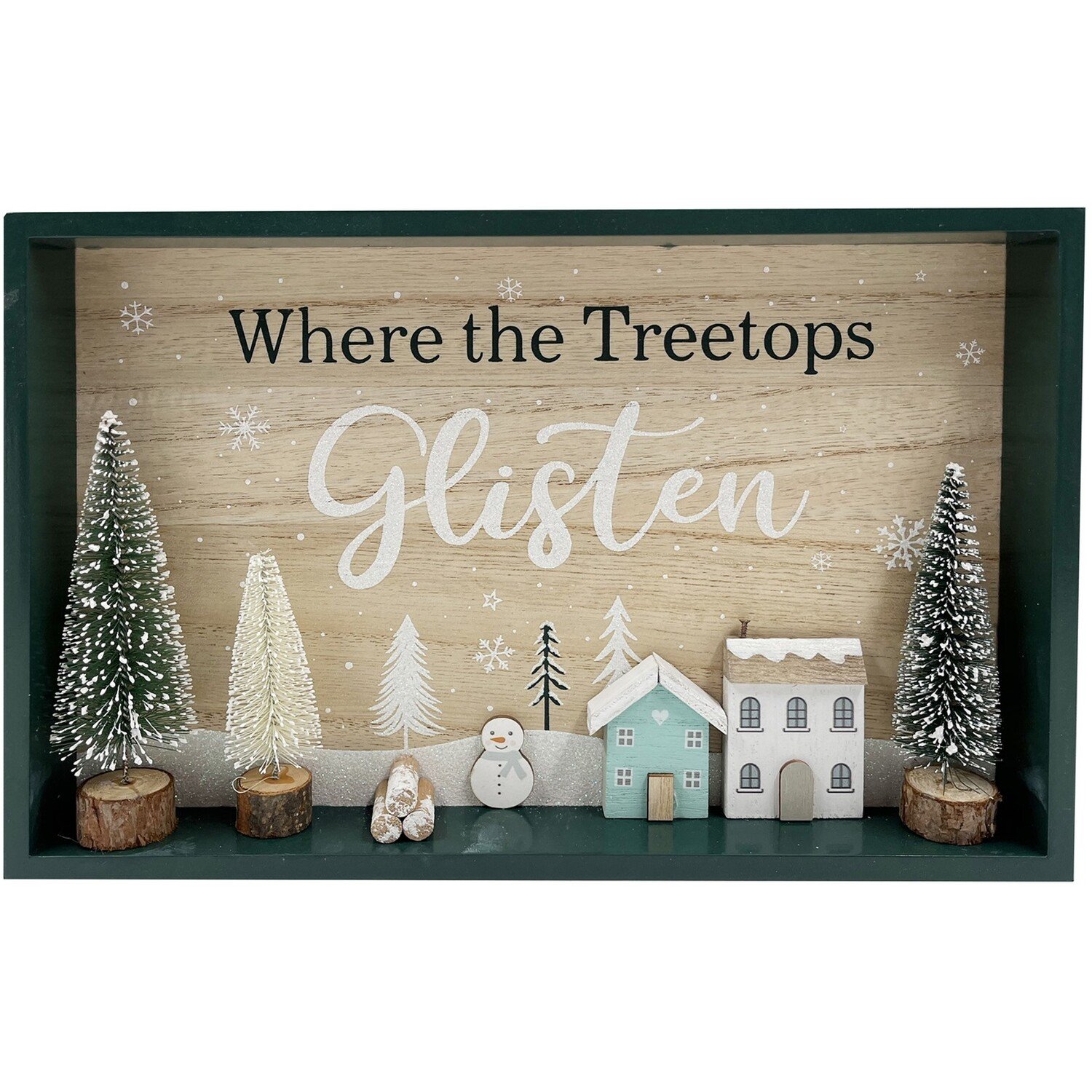 Treetops Glisten Emerald Green Plaque Image 1