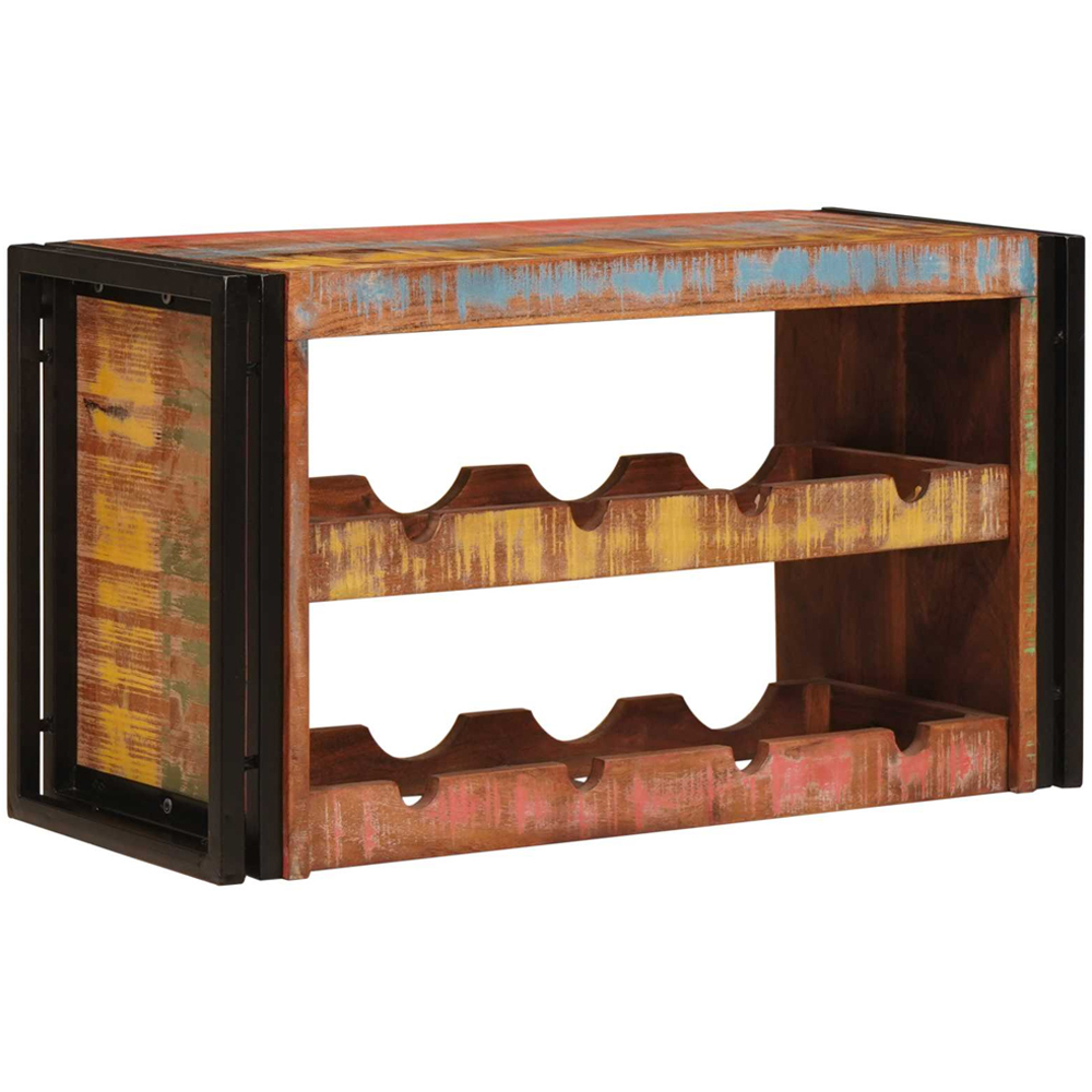 vidaXL 8 Bottle Brown Solid Reclaimed Wood Wall Mounted Wine Rack Image 5