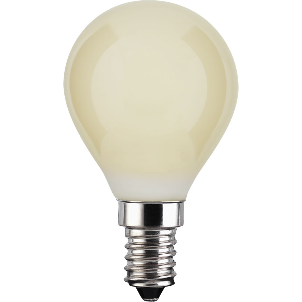 Wilko LED Bulb Filament Globe Soft Light 4W SES   Peach Image 1