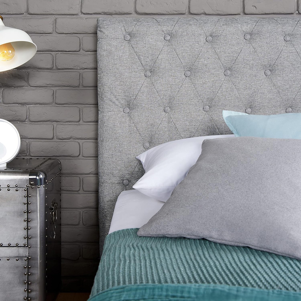 Home Treats Single Grey Sleigh Ottoman Bed with Mattress Image 7