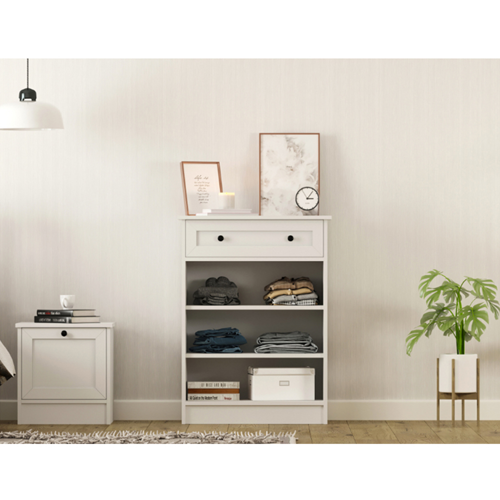 Evu DAISY 2 Doors Single Drawer White Sideboard Image 6