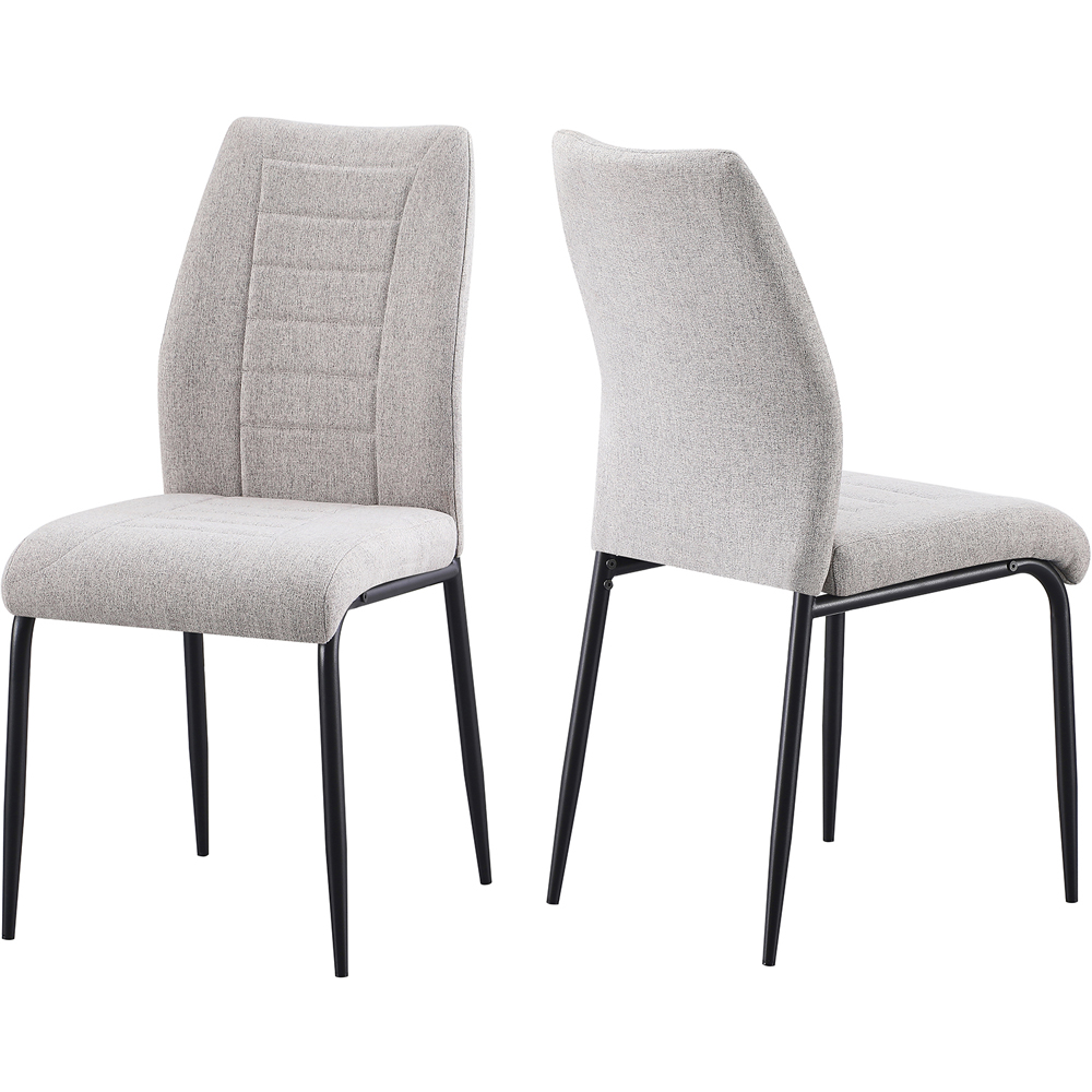 Seconique Chilton Set of 4 Grey Fabric Dining Chair Image 2