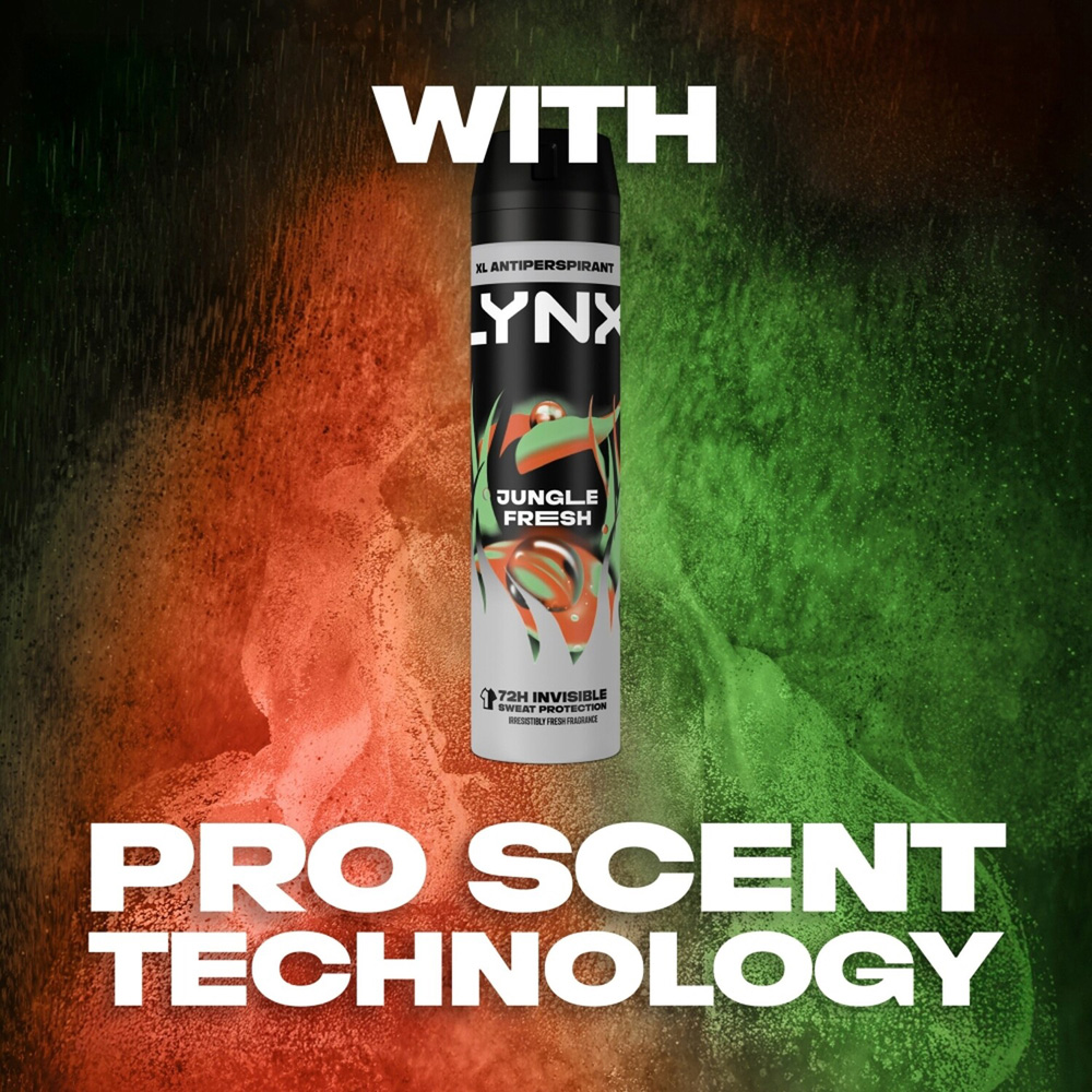 Lynx Anti Perspirant Deodorant Spray 200ml Jungle Fresh Image 6