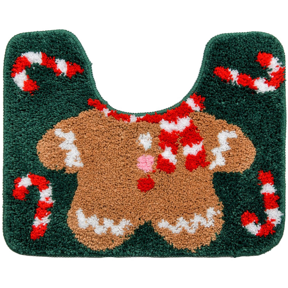 Christmas Gingerbread Toilet Seat Cover Set Image 2