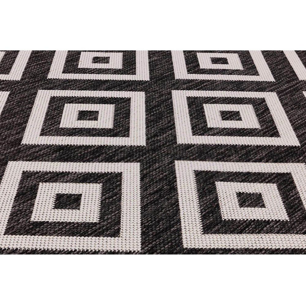 Charcoal Diamond Indoor Outdoor Rug 120cm Image 4