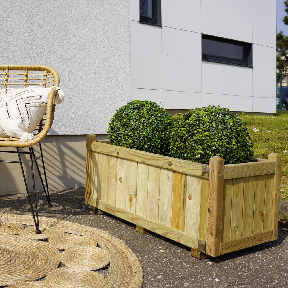 Cerland Vendome Wooden Rectangular Planter 92cm Image 2