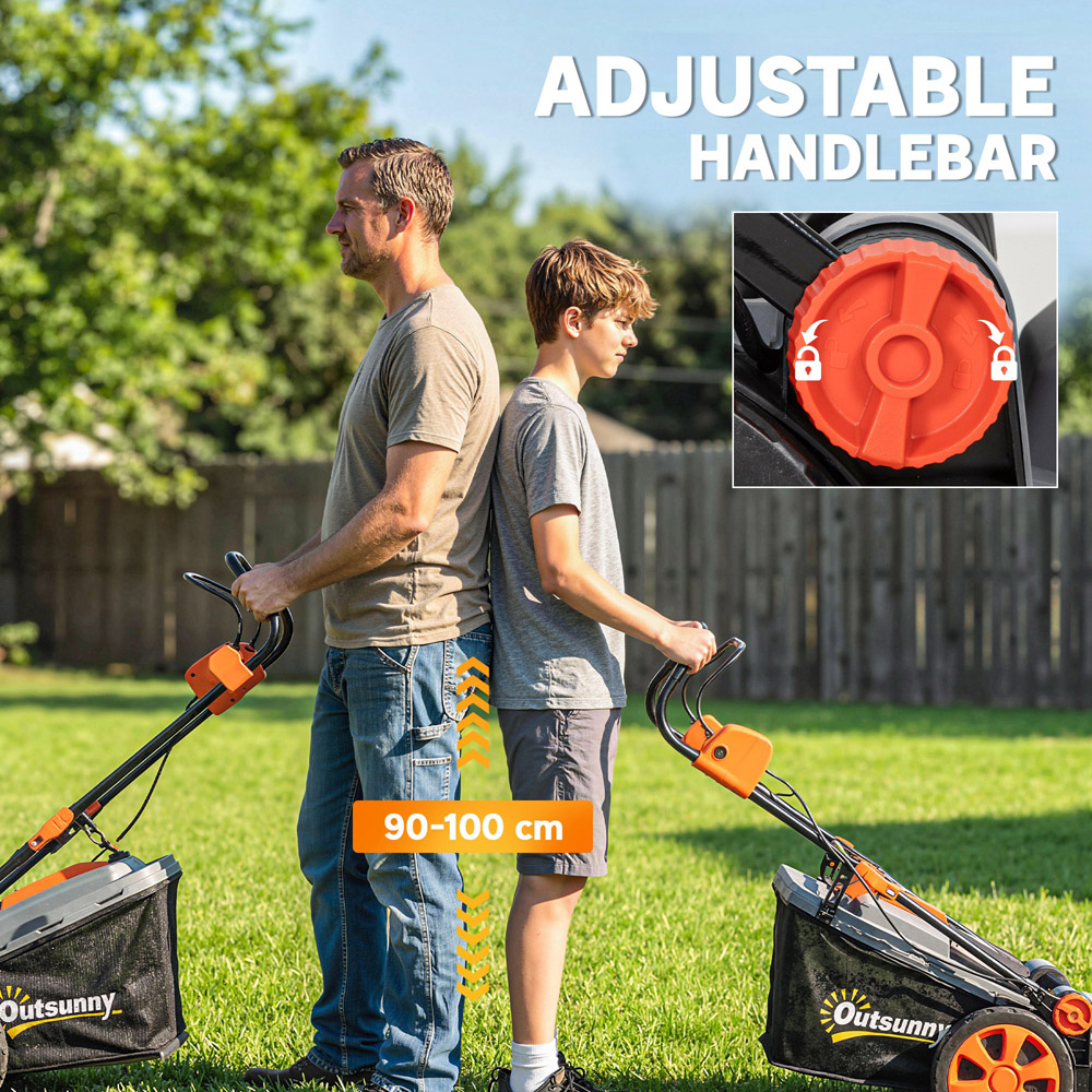 Outsunny 84H-719V70LG 1800W 40cm Electric Lawn Mower Image 7