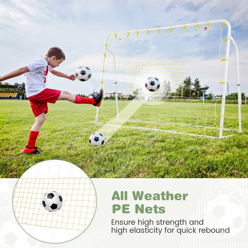 Costway White 2 in 1 Soccer Rebounder and Soccer Goal Image 6