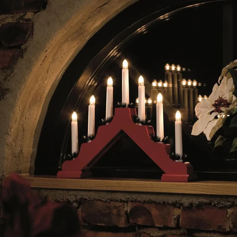 Marco Paul LED Red Candle Bridge Image 4