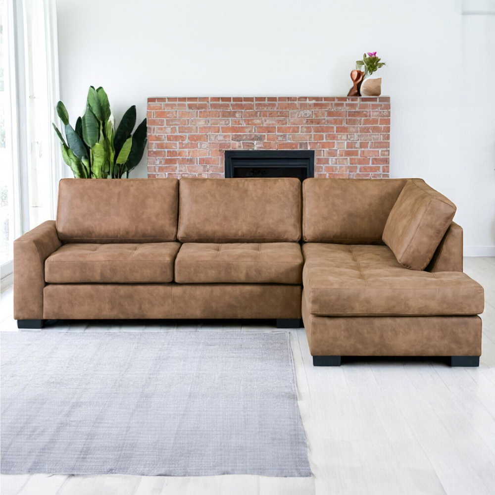 Mayfair Large Corner Sofa Brown Right-hand Image 8