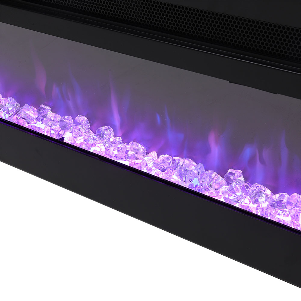 Living and Home 9 Flame Colour Mounted Inset or Freestanding Electric Fireplace 60 inch Image 5