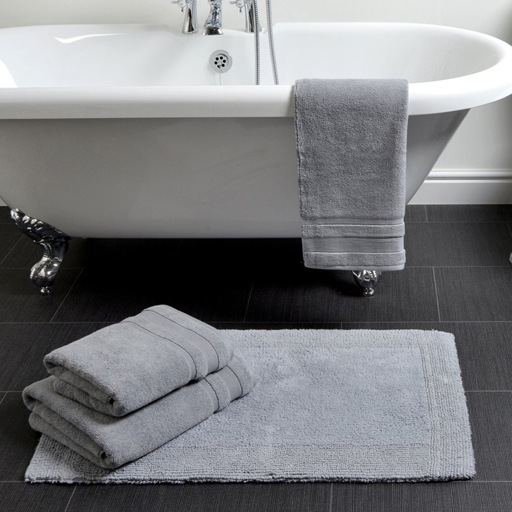 Allure Bath Fashions Elegance Dove Grey Reversible Bath Mat 53 x 85cm Image 2