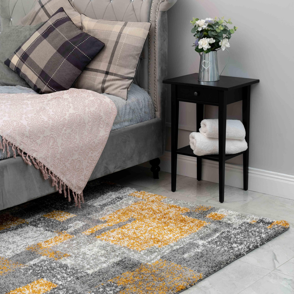Kukoon Alder Ochre Shaggy Rug 160 x 230cm Image 6