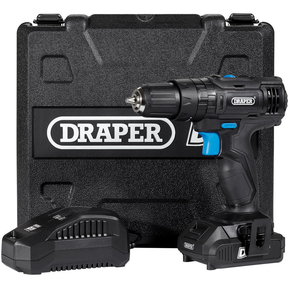 Draper D20 20V 13 Piece Combi Drill Kit with Battery and Charger Image 1