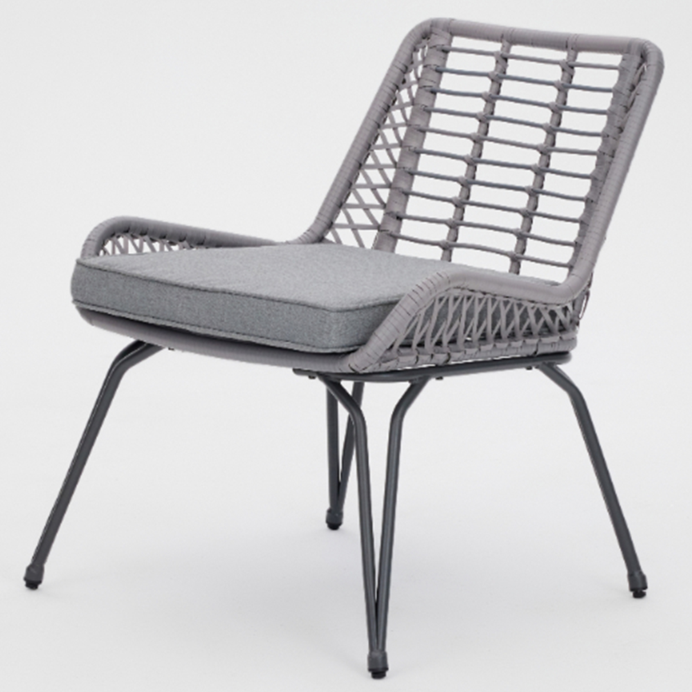 Home Detail Pampas 4 Seater Grey Wicker Style Lounge Set Image 4