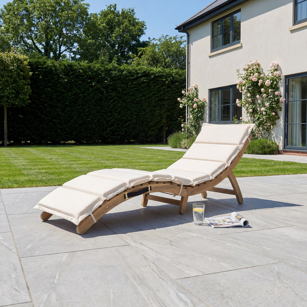Artemis Home Solara Curve Beige Sun Lounger Image 3