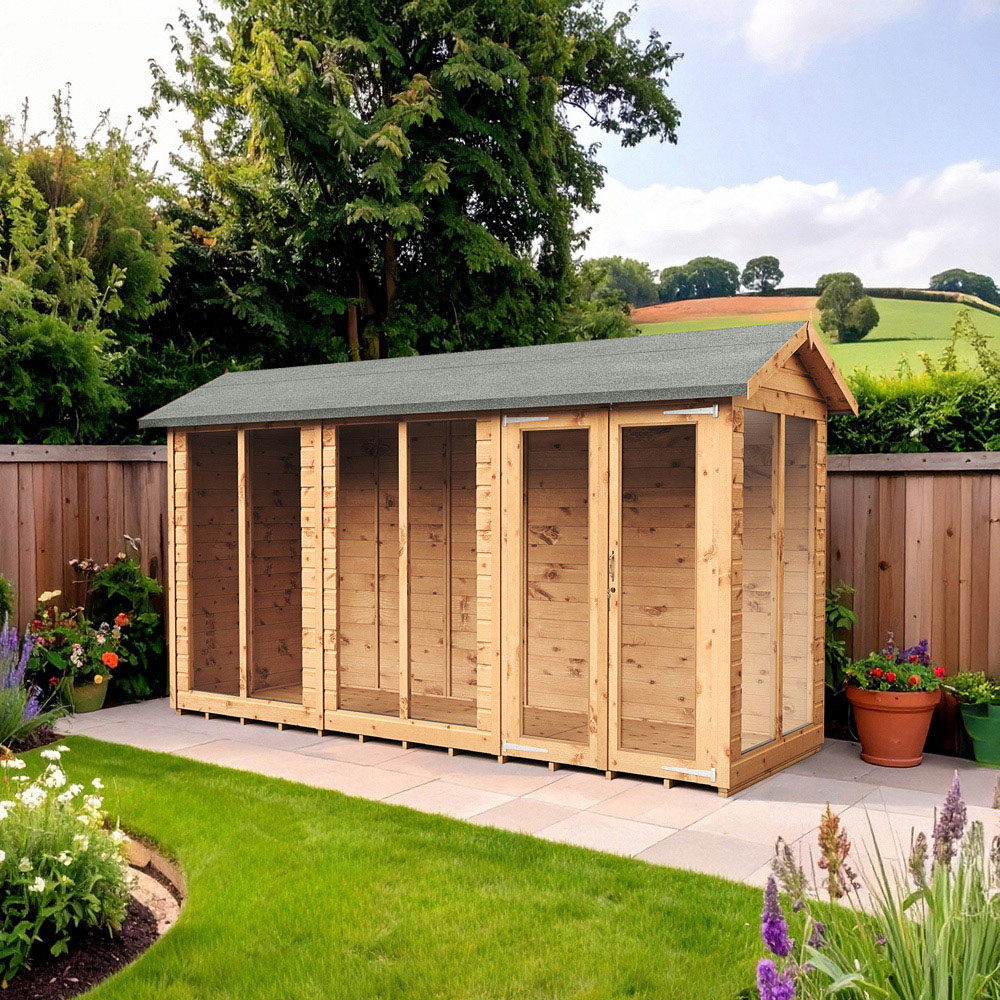 Empire Sheds 4 x 12ft Double Door Tongue and Groove Wooden Apex Garden Shed Image 2