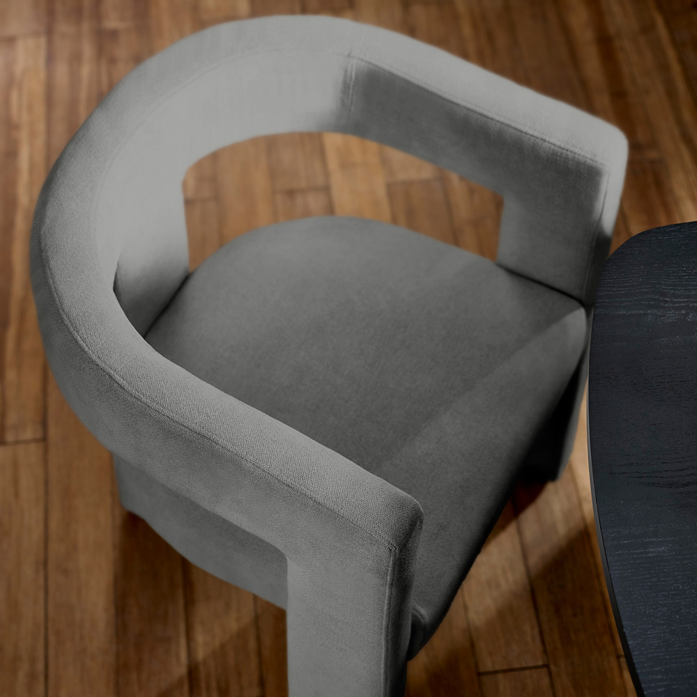 Julian Bowen Elara Grey Chenille Upholstered Accent Chair Image 6