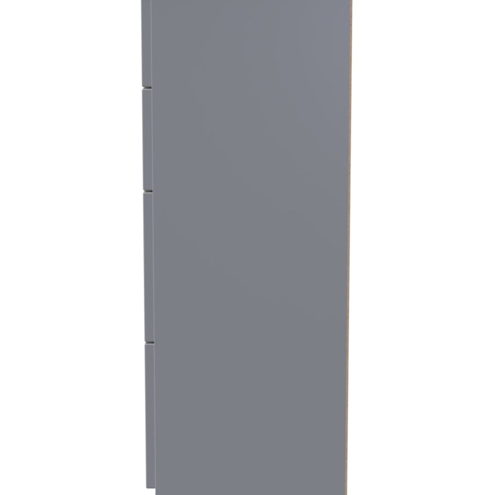 Crowndale Milan 4 Drawer Dusk Grey Deep Chest of Drawers Ready Assembled Image 3