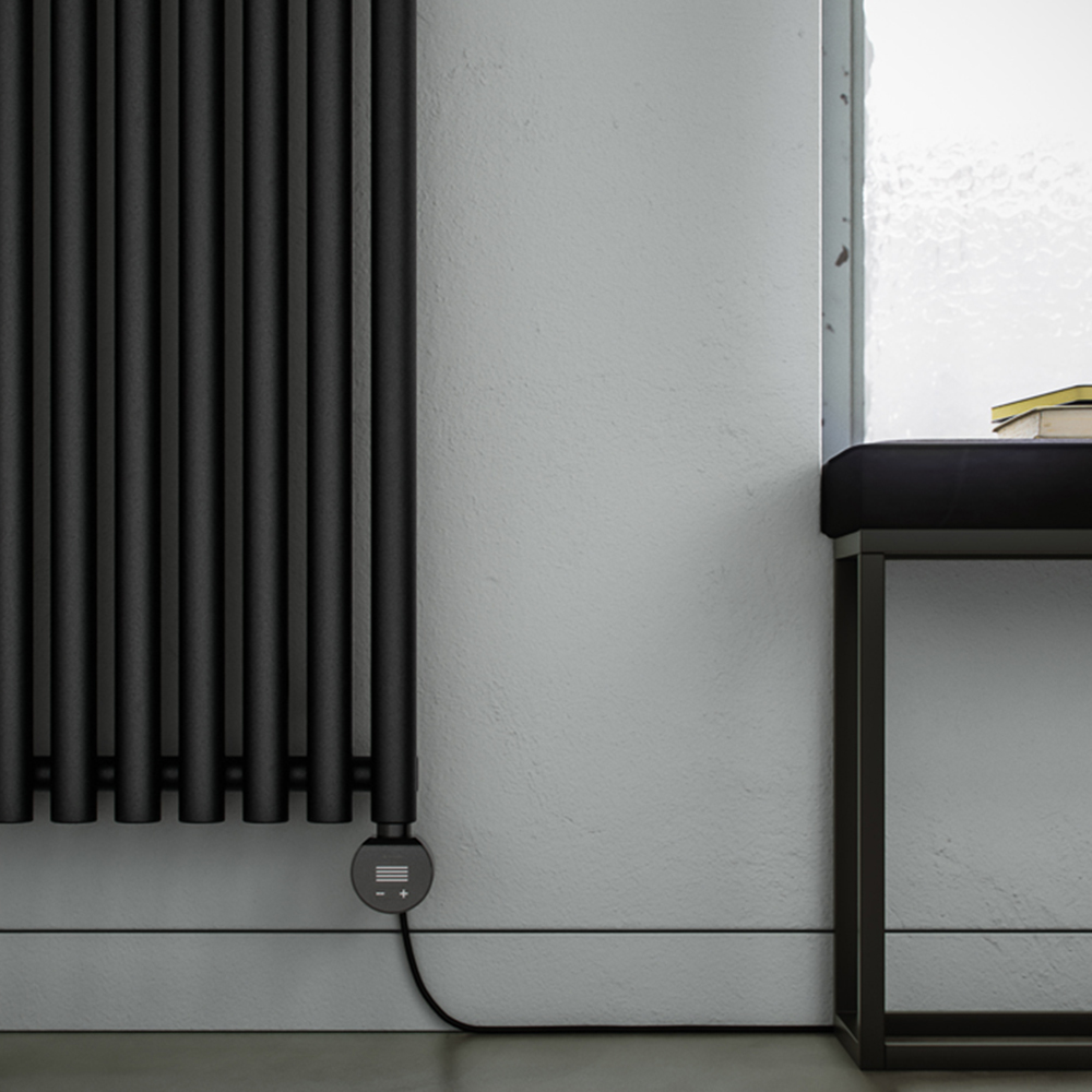 Terma Rolo-Room E Wi-Fi Heban Black Electric Radiator 1000W 1800 x 480mm Image 6