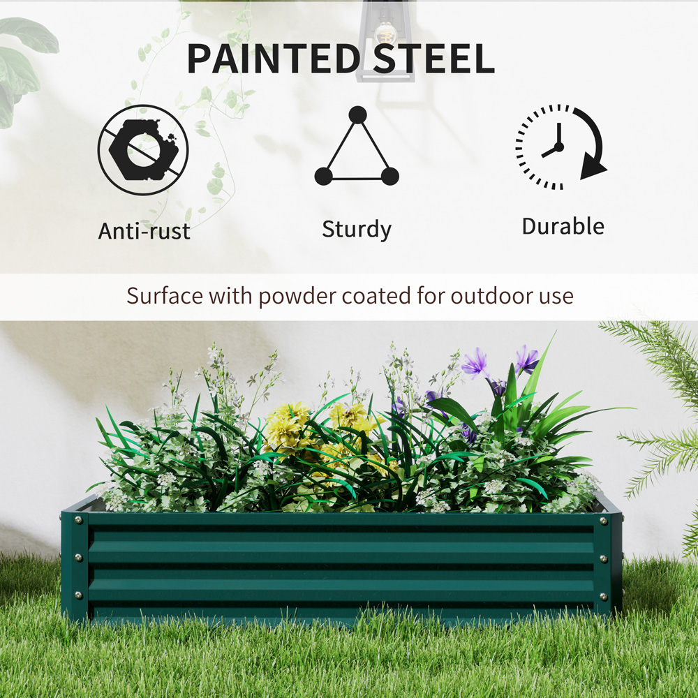 Outsunny Set of 2 Green Raised Garden Bed 30 x 60 x 120cm Image 8