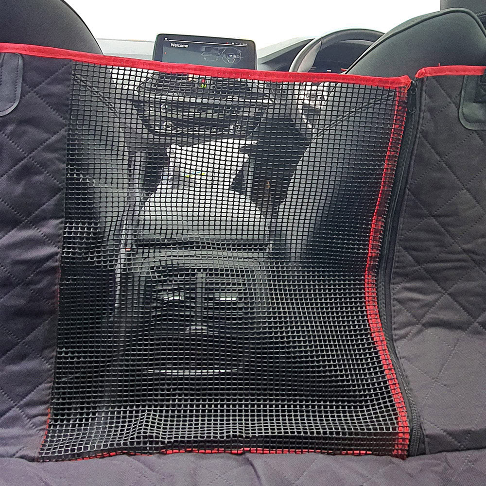 wilko Black and Red Waterproof Dog Car Seat Cover Image 6