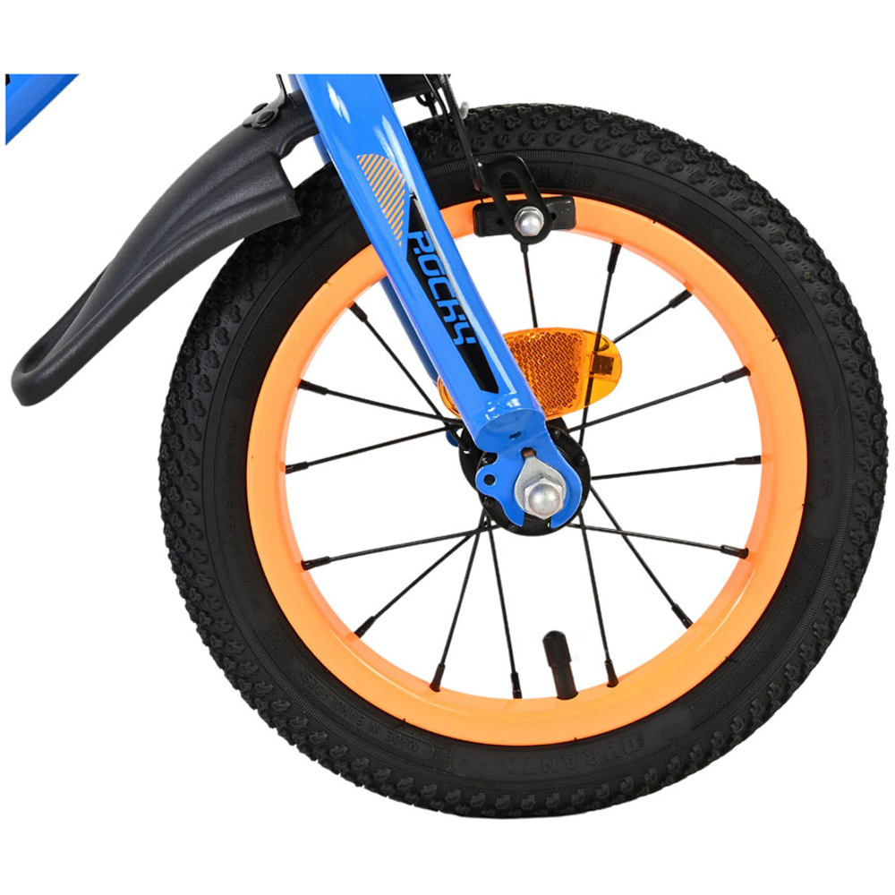 Volare Rocky Kids 12 inch Blue Bike with Stabilisers Image 7
