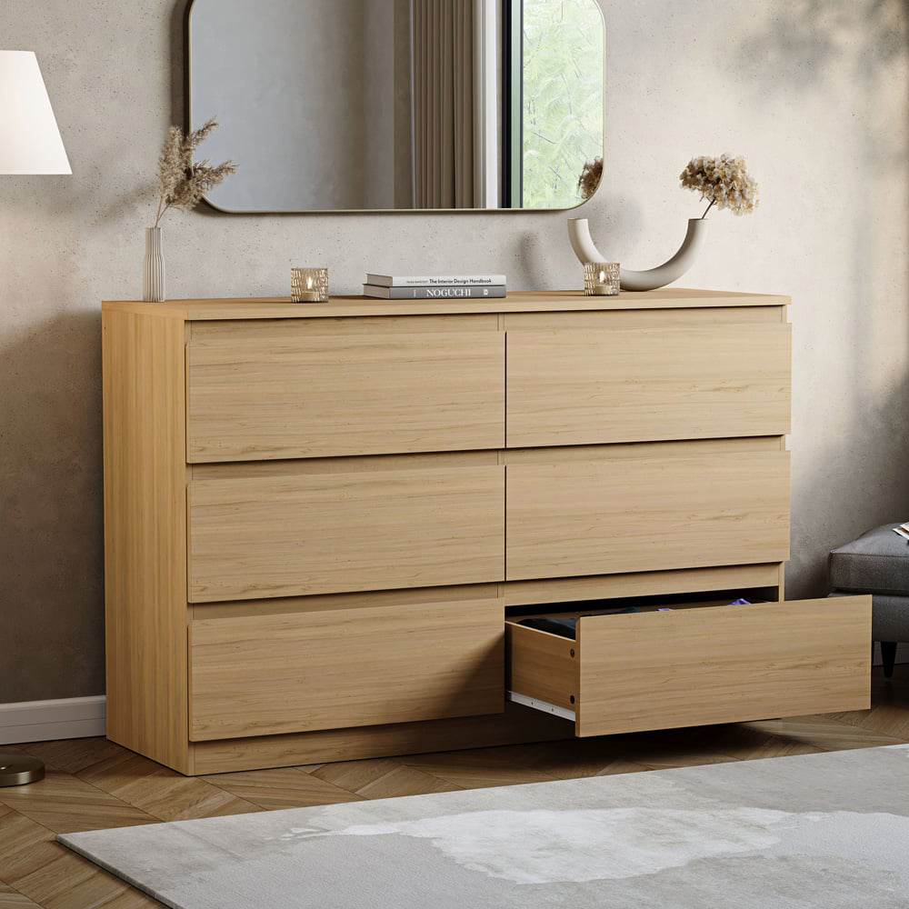 VIDA DESIGNS Denver 6 Drawer Pine Chest of Drawers Image 4