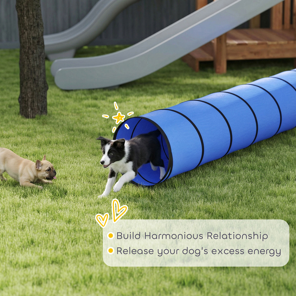 PawHut Foldable Dog Tunnel 500cm with 6 Ground Pegs and Bag Image 7