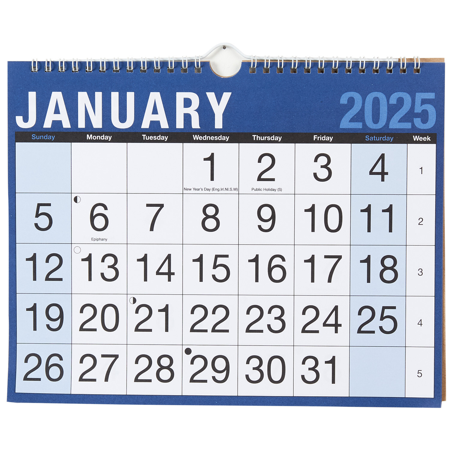 2025 Navy Easy View Monthly Planner - Blue Image 1