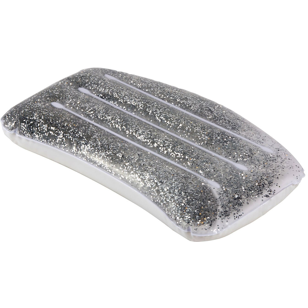 Silver Glitter Bath Pillow - Silver Image