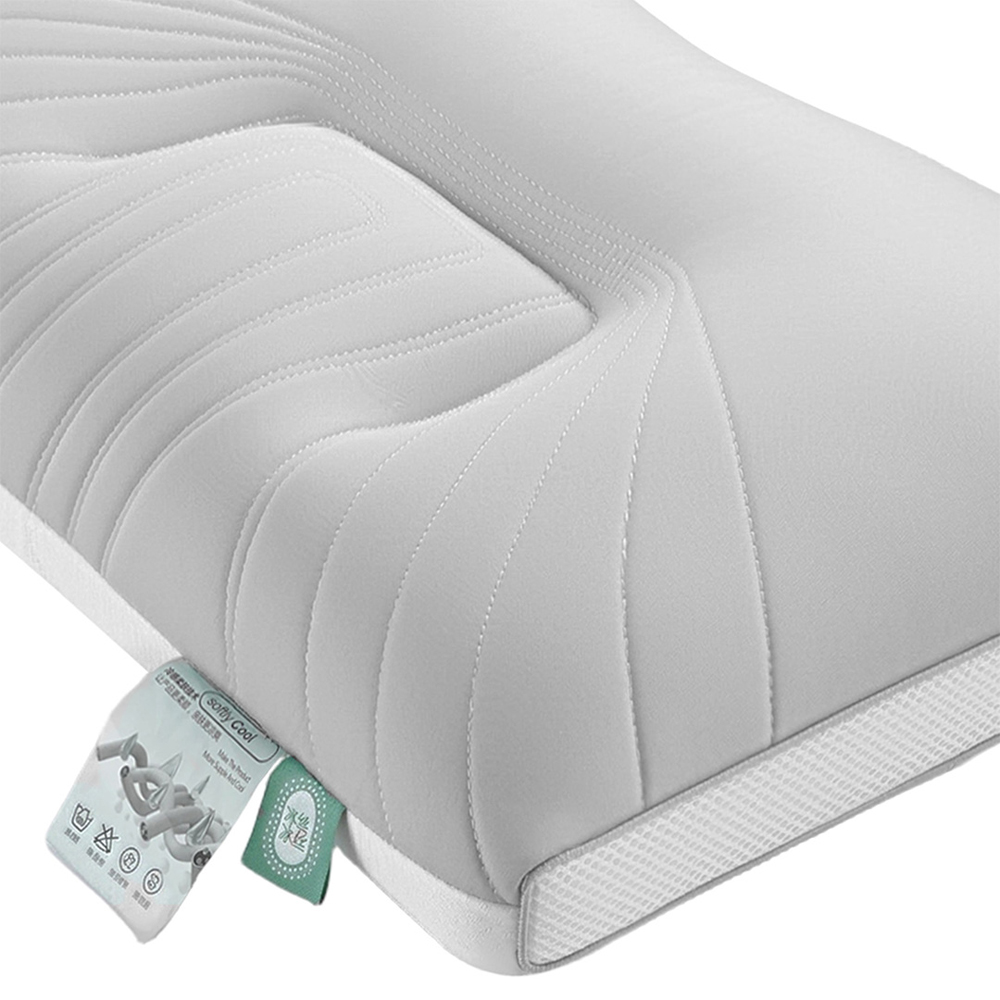 Living and Home Grey Quilted Cooling Supportive Pillow Insert 74 x 48cm 2 Pack Image 7