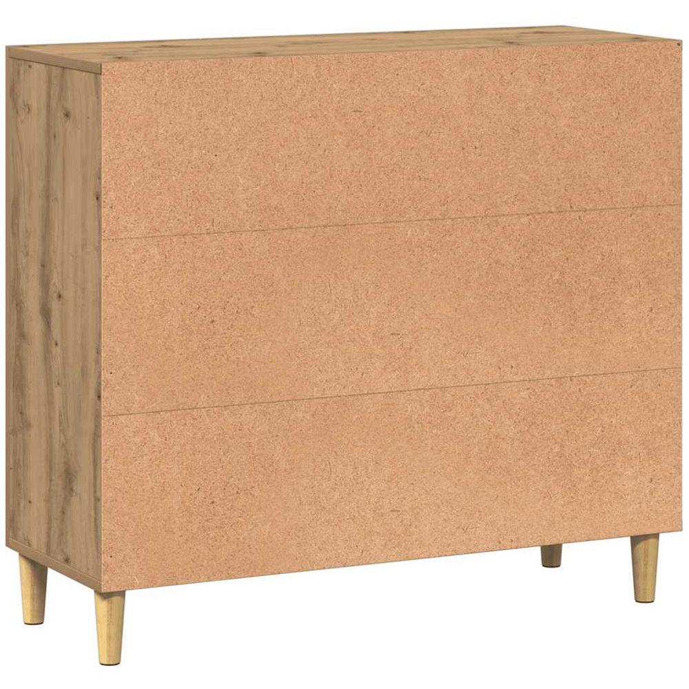 vidaXL 3 Door Artisan Oak Sideboard Image 3