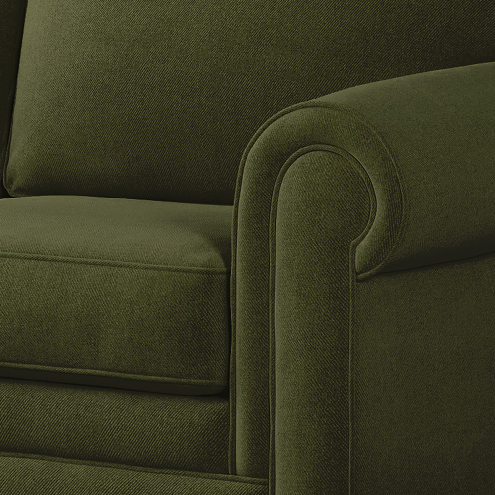 Jay-Be Heritage 2 Seater Luxe Velvet Bottle Green Sofa Bed with e-Pocket Mattress Image 3