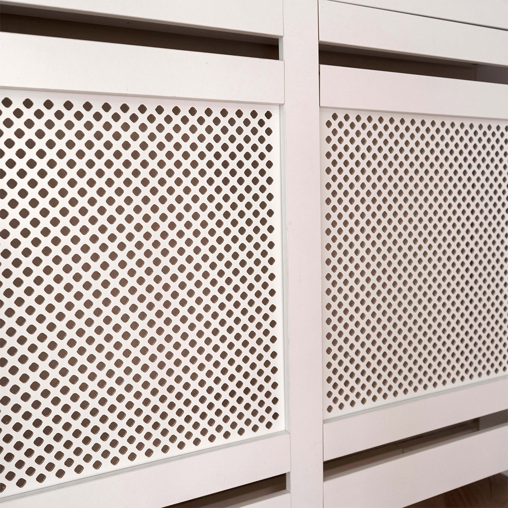 Portland 2 Drawer White Radiator Cover Medium Image 5
