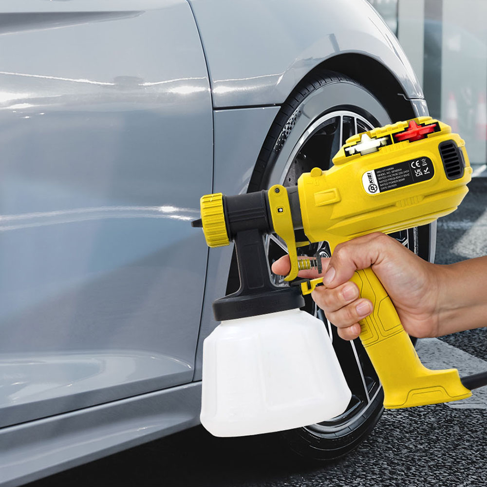 Living and Home 800W Yellow Electric Paint Sprayer Gun with 4 Nozzles Image 7
