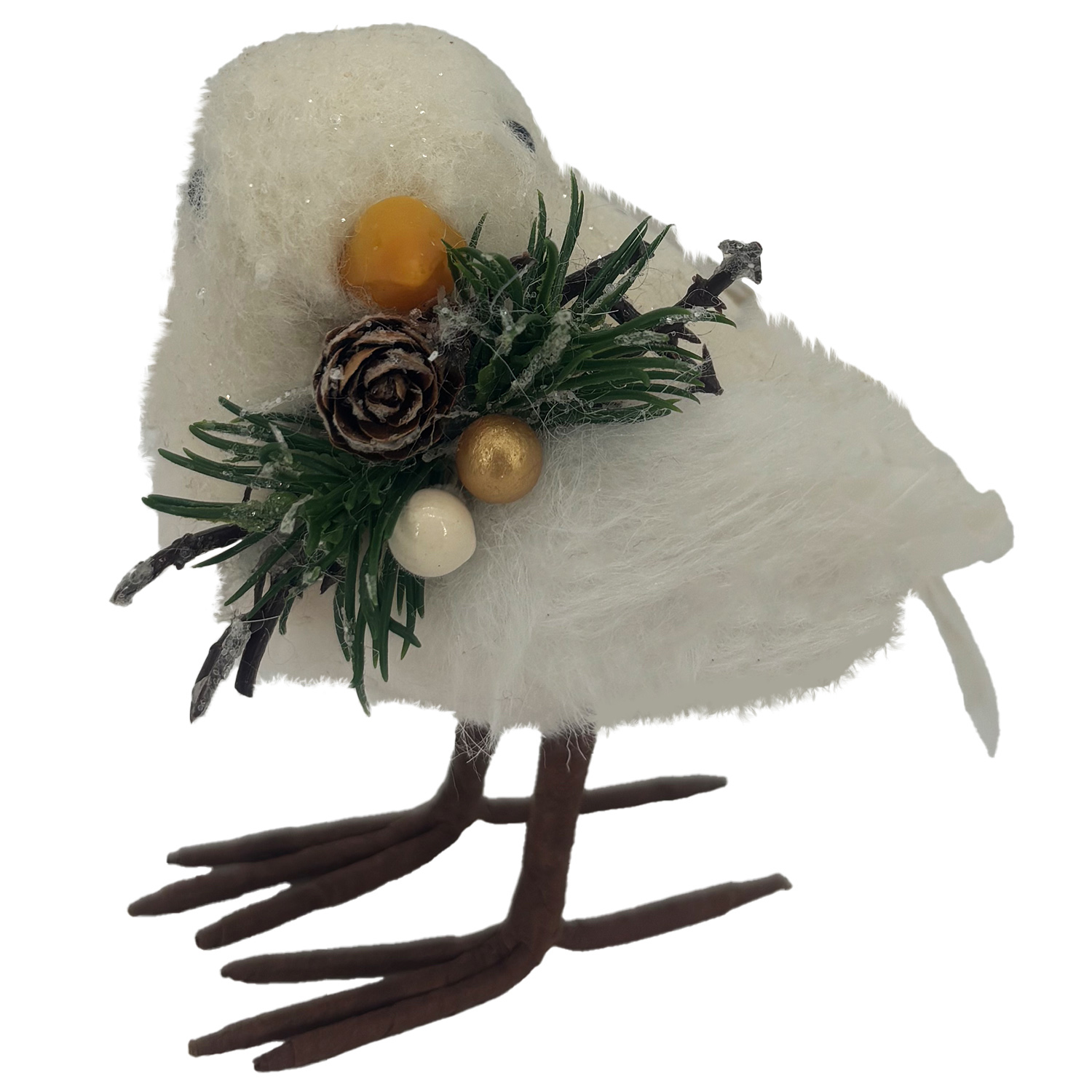 Winter Bird Decoration - White Image 1
