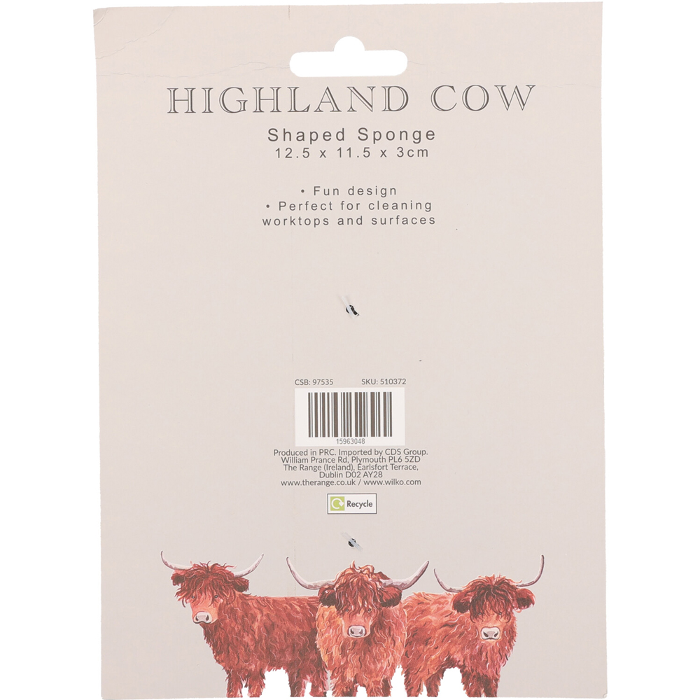 Highland Cow Shaped Sponge Brown Image 2