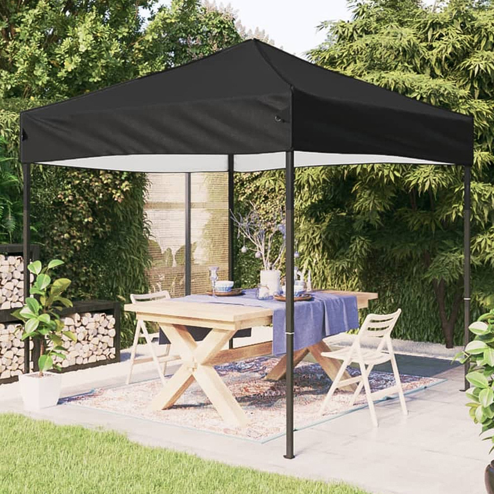 vidaXL 2 x 2m Black Foldable Party Tent Image 1
