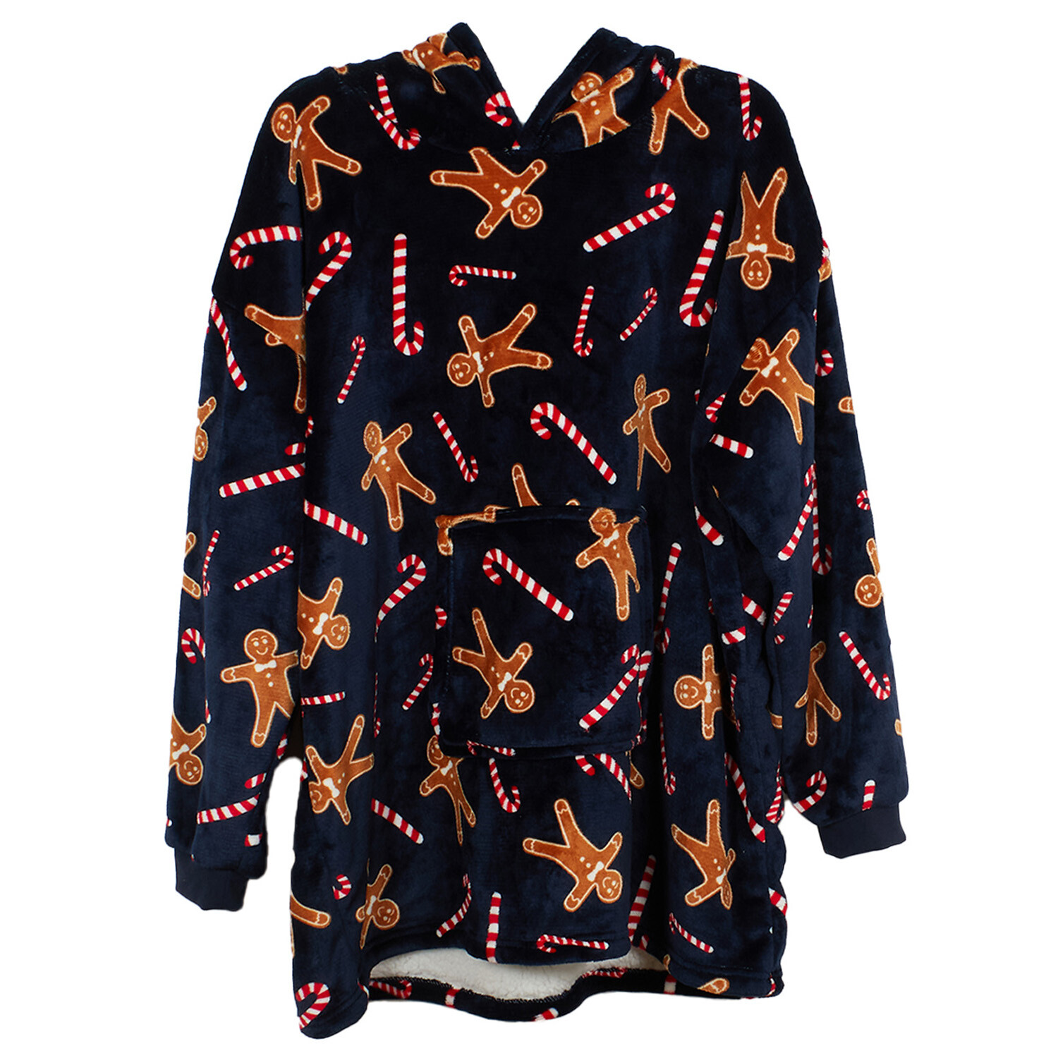 Christmas Sherpa Hoodie - Pink or Black Image 4