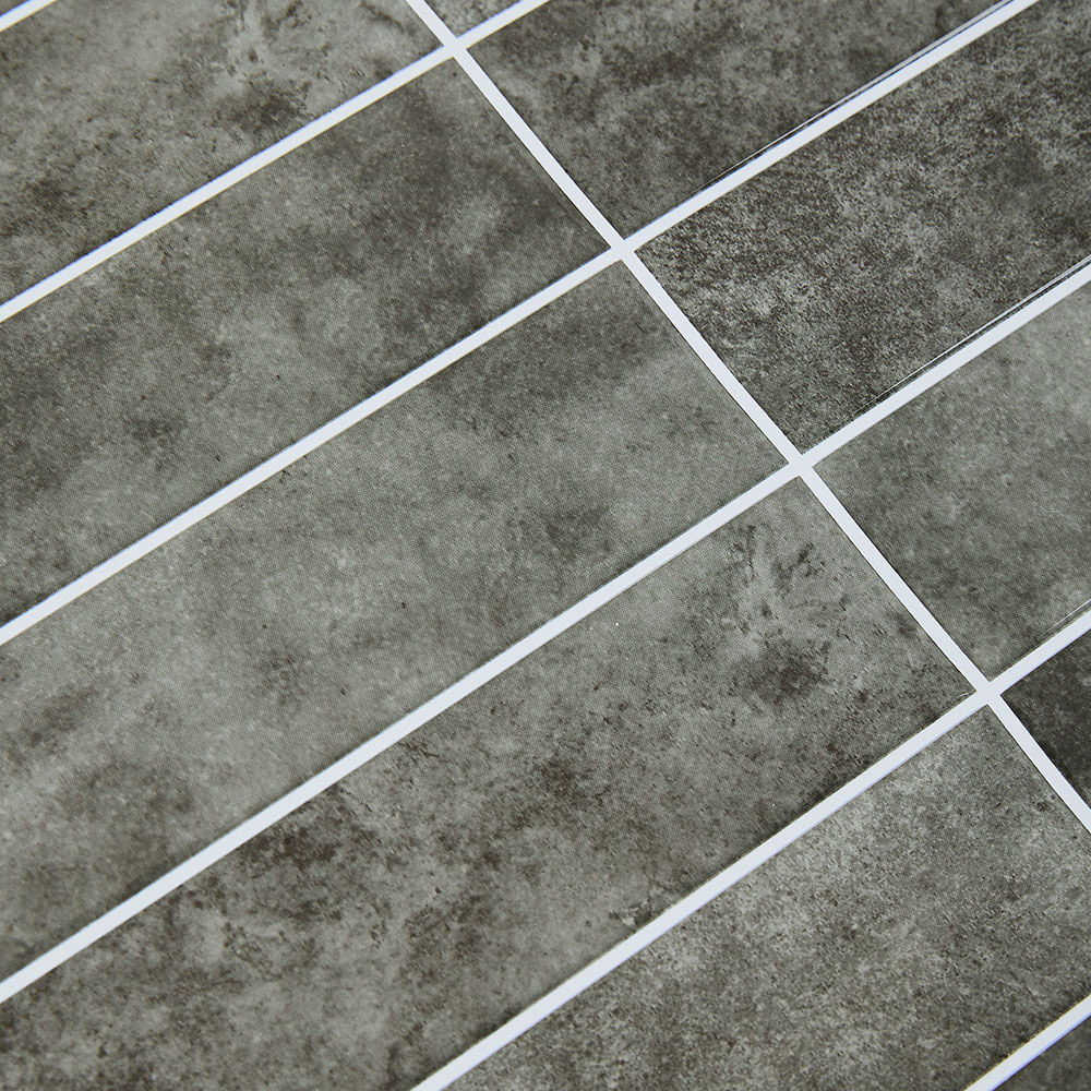 Living and Home Grey and Green Peel and Stick Wall Tile Sticker 30 x 30cm 10 Pack Image 6