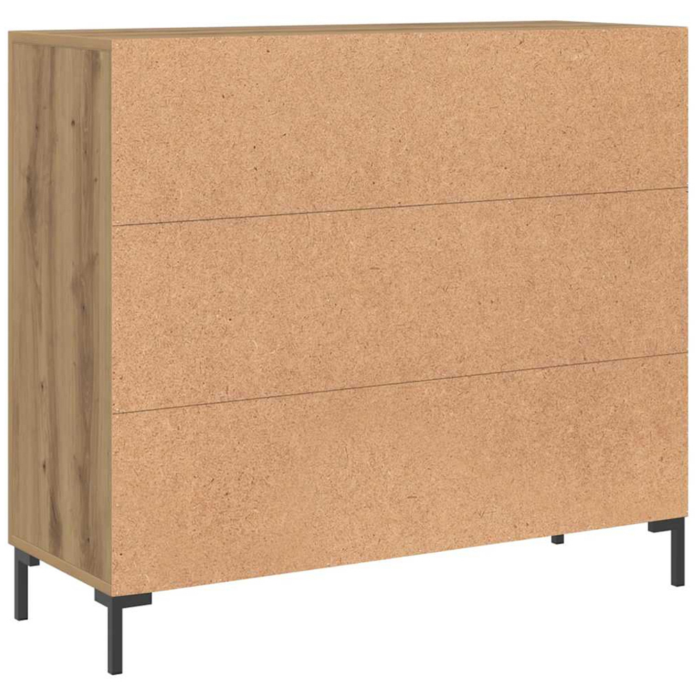 vidaXL 3 Door Artisan Oak Sideboard Image 3