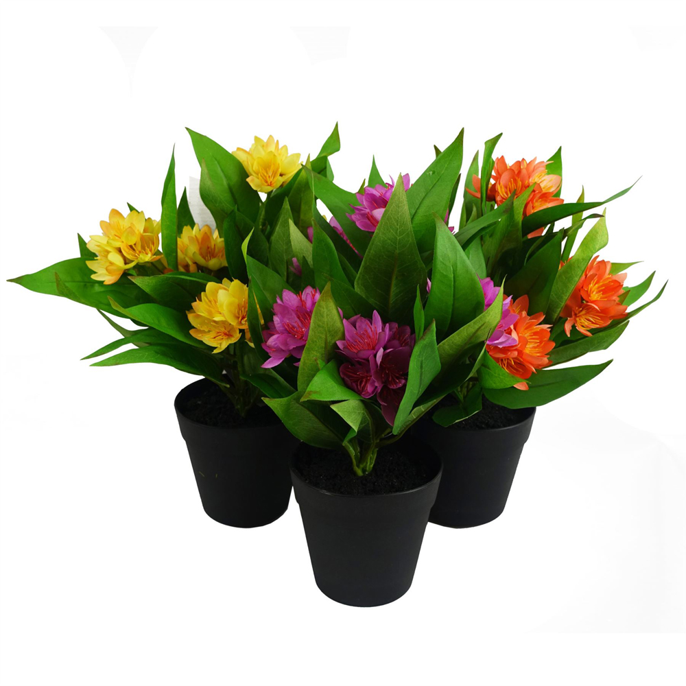 Leaf Yellow Flower Freesia Artificial Plant 18cm Image 3