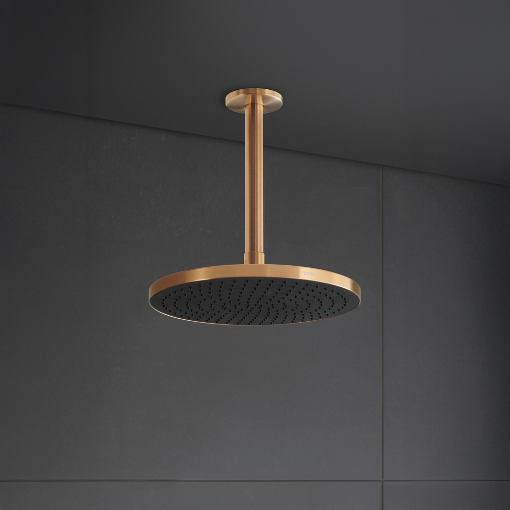 Duravit Brushed Bronze Ceiling Shower Arm 200mm Image 2