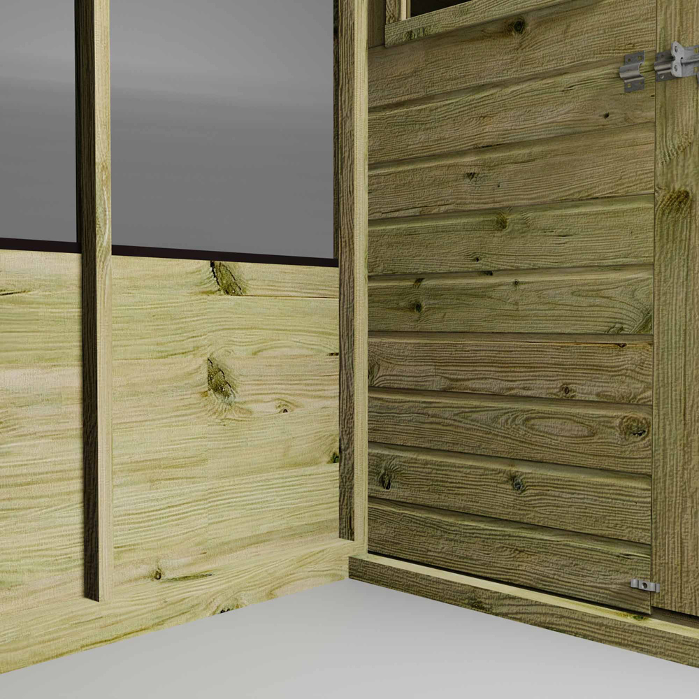 Mercia Wooden 10 x 6ft Traditional Apex Greenhouse Combi Shed Image 7