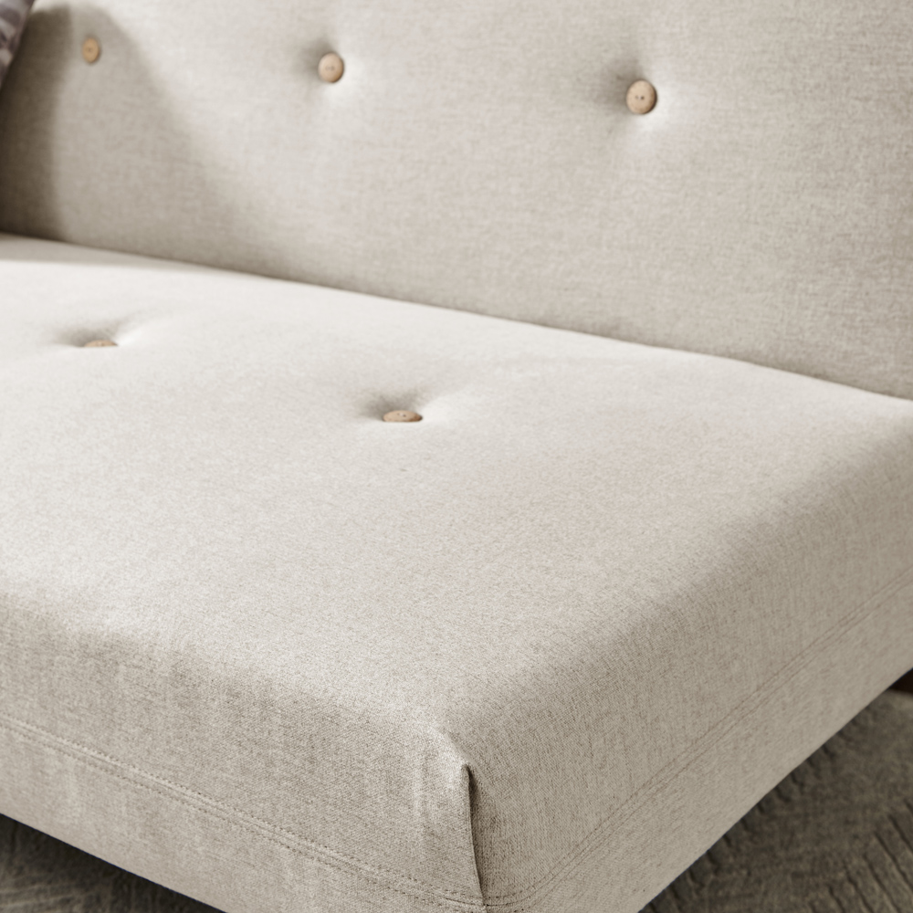 Furniturebox Thomas 2 Seater Beige Sofa Bed Image 2