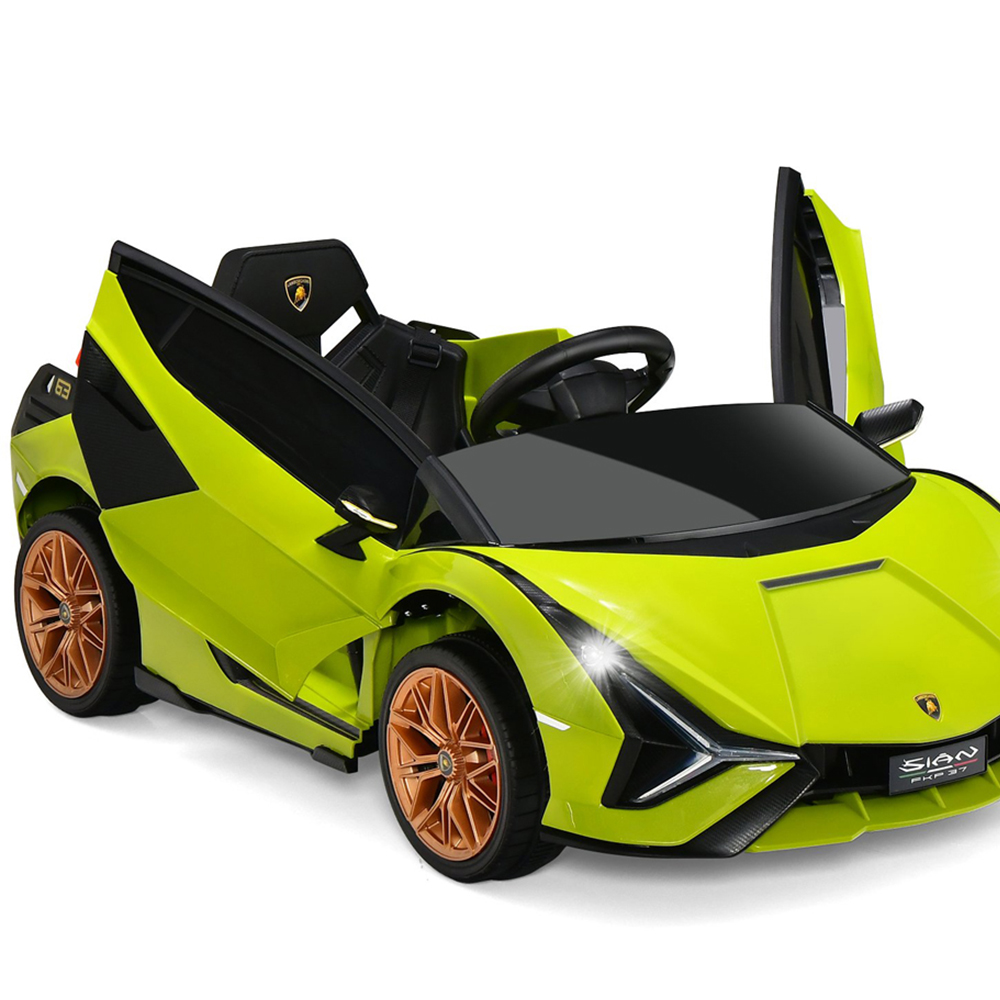 Costway Kids Green Electric Ride On Car with Remote Control and LED Lights 12V Image 4